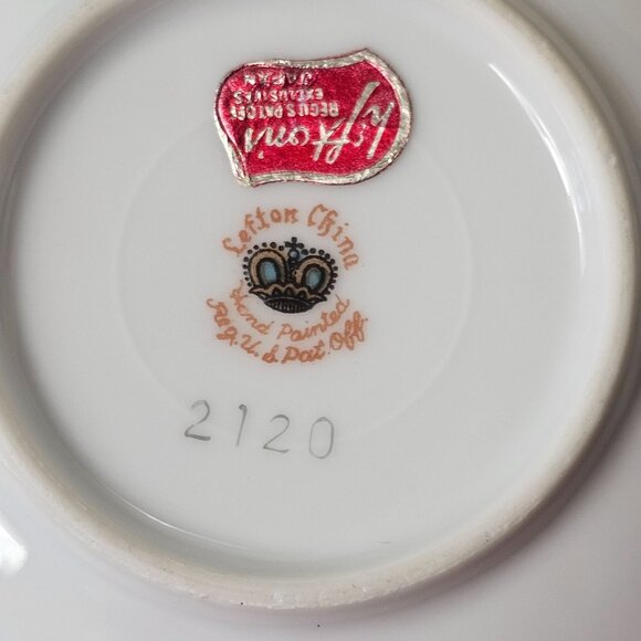 Lefton China Hand Painted Floral Demitasse Cup & Saucer Set - Picture 4 of 9